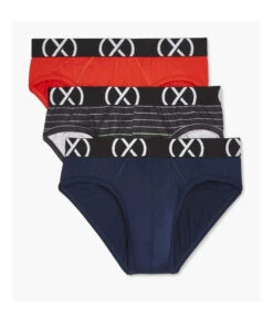 2(X)ist - (X) Sport Brief 3-Pack - Red/Navy/Stripe