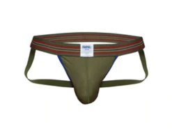 Men Swimwear Store 33 Bike Athletic Mesh Jockstrap - Olive
