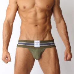 Men Swimwear Store 35 CellBlock 13 Tight End Jockstrap - Army Green