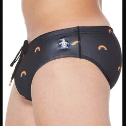 Penguin - Pride Rainbow Swim Brief - Dark Sapphire -Men Swimwear Store 57646 S 51729.1680133770