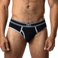 Nasty Pig - Y-Front Brief - Black/Grey