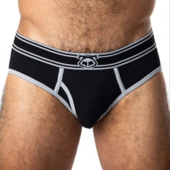 Nasty Pig - Y-Front Brief - Black/Grey -Men Swimwear Store 61170 F 30307.1664316124