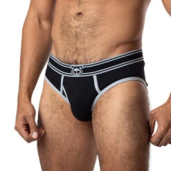 Nasty Pig - Y-Front Brief - Black/Grey -Men Swimwear Store 61170 S 36741.1664316110