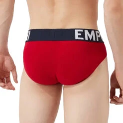 Giorgio Armani Emporio Armani - Mega Logo Brief - Cherry -Men Swimwear Store 63207 B 01820.1669947319