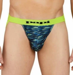 Papi - Print Jockstrap - Lime Glitch