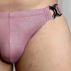 Chris Turk - Glitter Clasp Swim Brief - Pink Glitter -Men Swimwear Store 64286 D 61213.1685037696