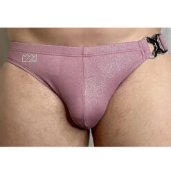 Men Swimwear Store 15 Chris Turk - Glitter Clasp Swim Brief - Pink Glitter