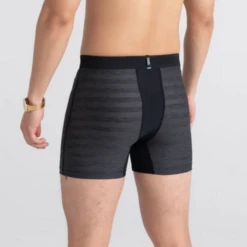SAXX - DropTemp Cooling Mesh Boxer Brief - Black Heather -Men Swimwear Store 65278 LSB 86819.1658262587