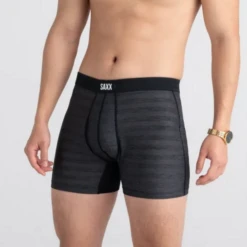 SAXX - DropTemp Cooling Mesh Boxer Brief - Black Heather -Men Swimwear Store 65278 LSF 01342.1658262586
