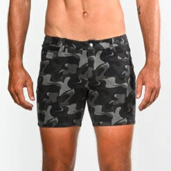 St33le 5” Stretch Knit Shorts - Combat Wave Camo