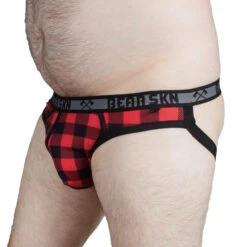 BEAR SKN - Backwoods Jockstrap - Red -Men Swimwear Store 67046 S 19849.1675289305