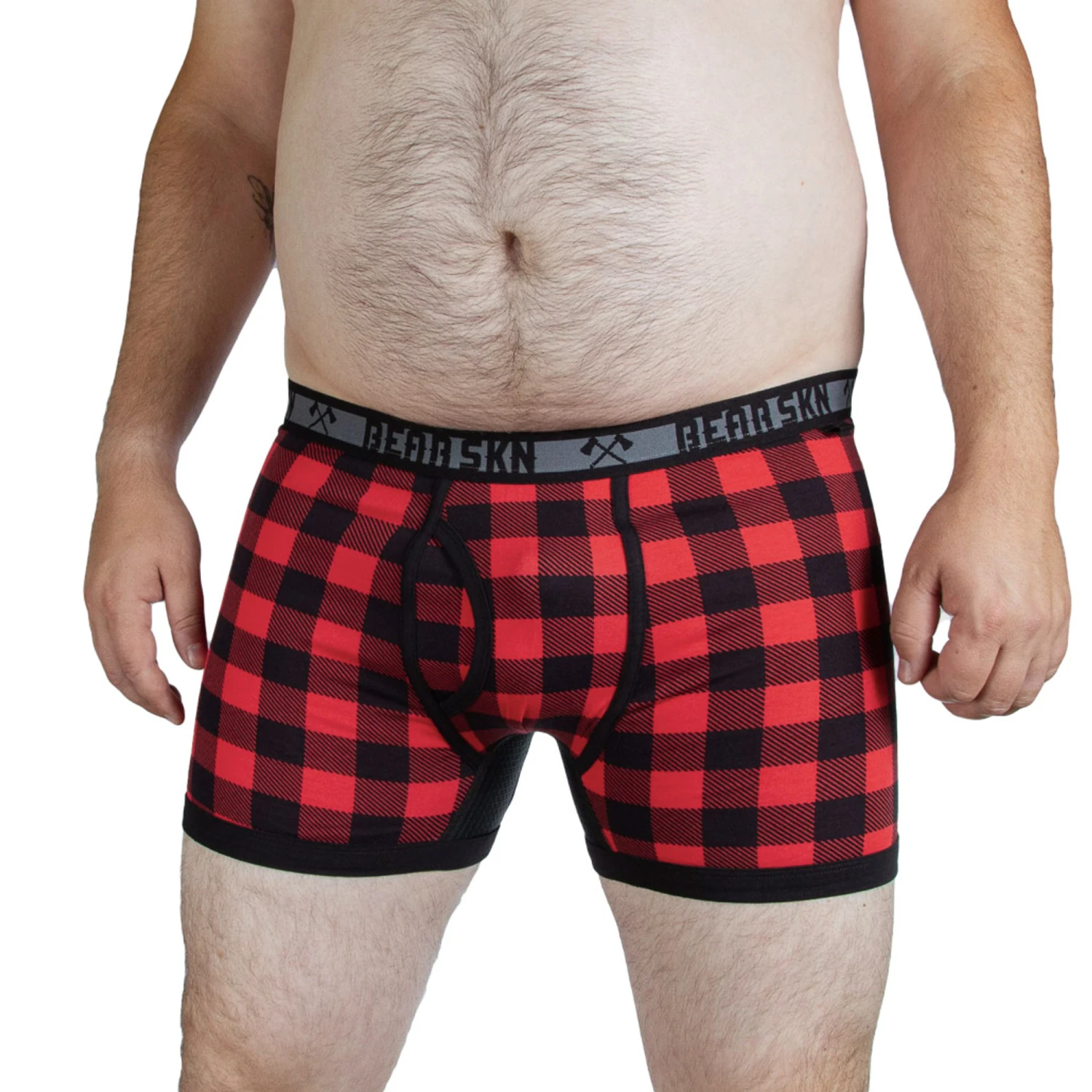 BEAR SKN - Bamboo Boxer Brief - Backwoods Red 2.5 2 BEAR SKN - Bamboo Boxer Brief - Backwoods Red 2.5 - Image 2