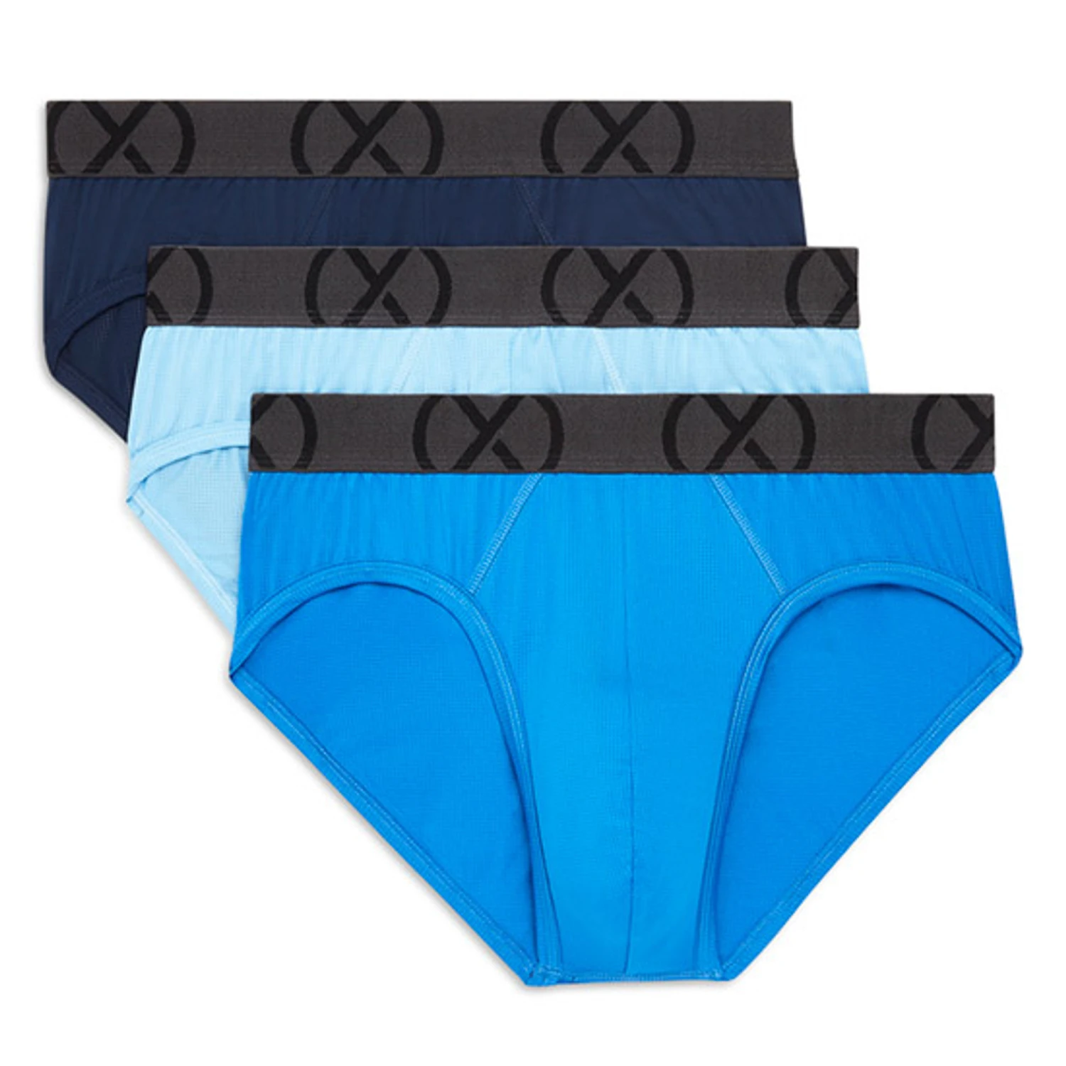 2(x)ist - (X) Sport Mesh Low Rise Brief 3-Pack - Navy/Blue/Blue 1 2(x)ist - (X) Sport Mesh Low Rise Brief 3-Pack - Navy/Blue/Blue