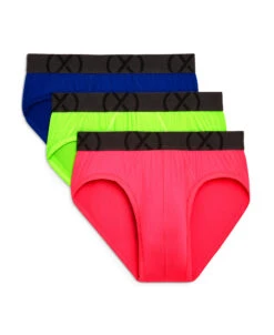 2(x)ist - (X) Sport Mesh Low Rise Brief 3-Pack - Blue/Green/Pink