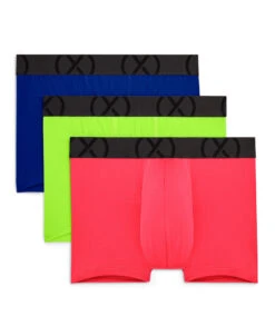 2(x)ist - (X) Sport Mesh Low Rise Trunk 3-Pack - Blue/Green/Pink