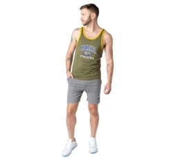 Bike - Logo Ringer Tank Top - 1874 Olive -Men Swimwear Store 68002 LS 16184.1680125656