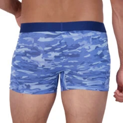 Wood - Boxer Brief W/ Fly - Blue Camo -Men Swimwear Store 68427 B 72784.1680048588