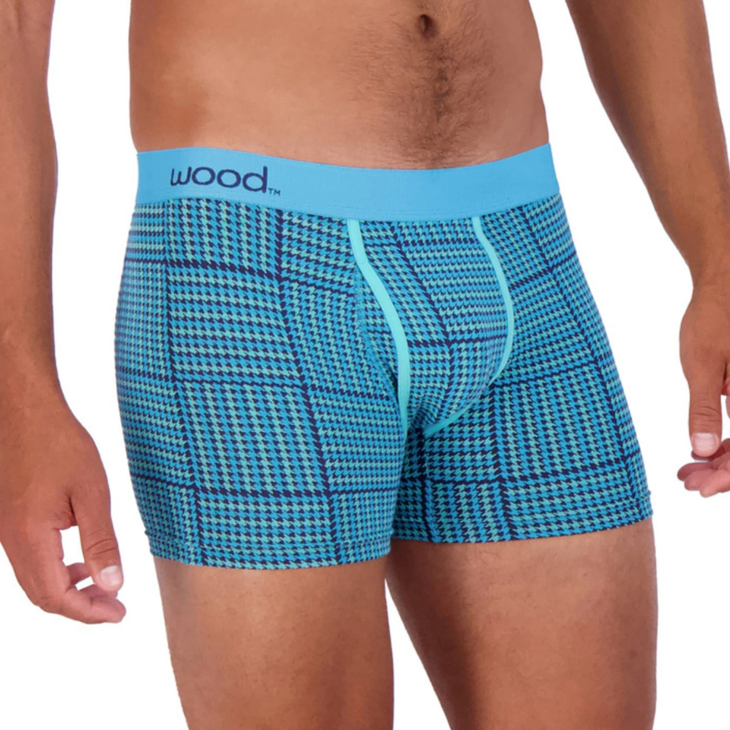 Wood - Boxer Brief W/ Fly - Blue Hound Weave 2 Wood - Boxer Brief W/ Fly - Blue Hound Weave - Image 2