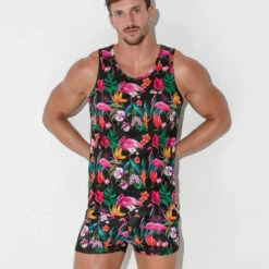 Code 22 - Vivid Print Tank Top - Flamingos 5 Code 22 - Vivid Print Tank Top - Flamingos -Men Swimwear Store 68575 D 51295.1684206888