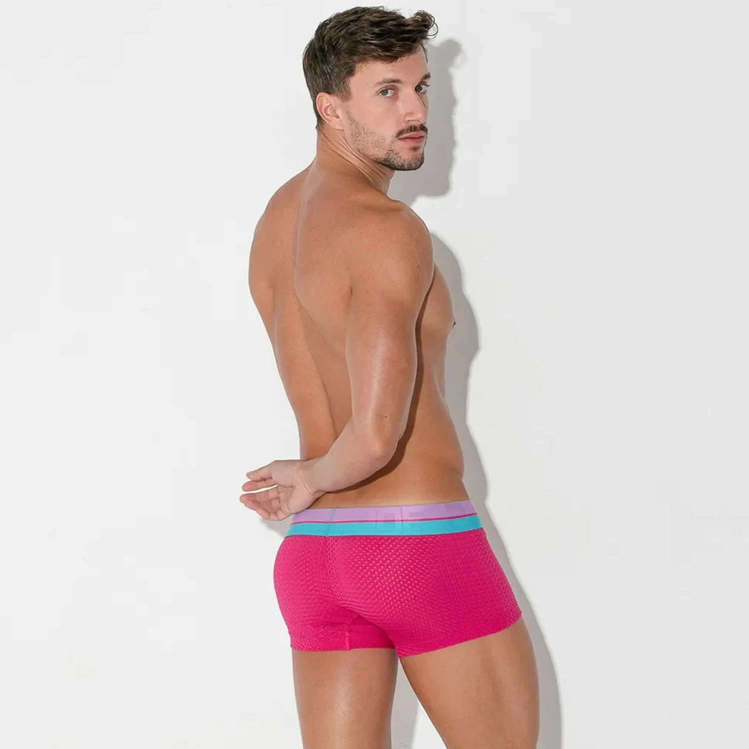 CODE 22 - Bright Mesh Trunk - Pink 5 CODE 22 - Bright Mesh Trunk - Pink - Image 5