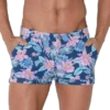CODE 22 - 5-Pocket Micro Shorts - Aqua Floral