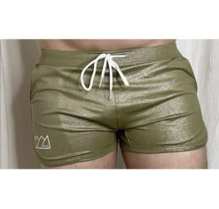 Chris Turk - Glitter Swim Trunk - Olive Glitter
