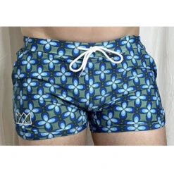 Chris Turk - Geometric Swim Trunk - Blue