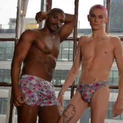 Chris Turk - Groovy Floral Swim Trunk - Blue 5 Chris Turk - Groovy Floral Swim Trunk - Blue -Men Swimwear Store 68927 LS2 41682.1685053574