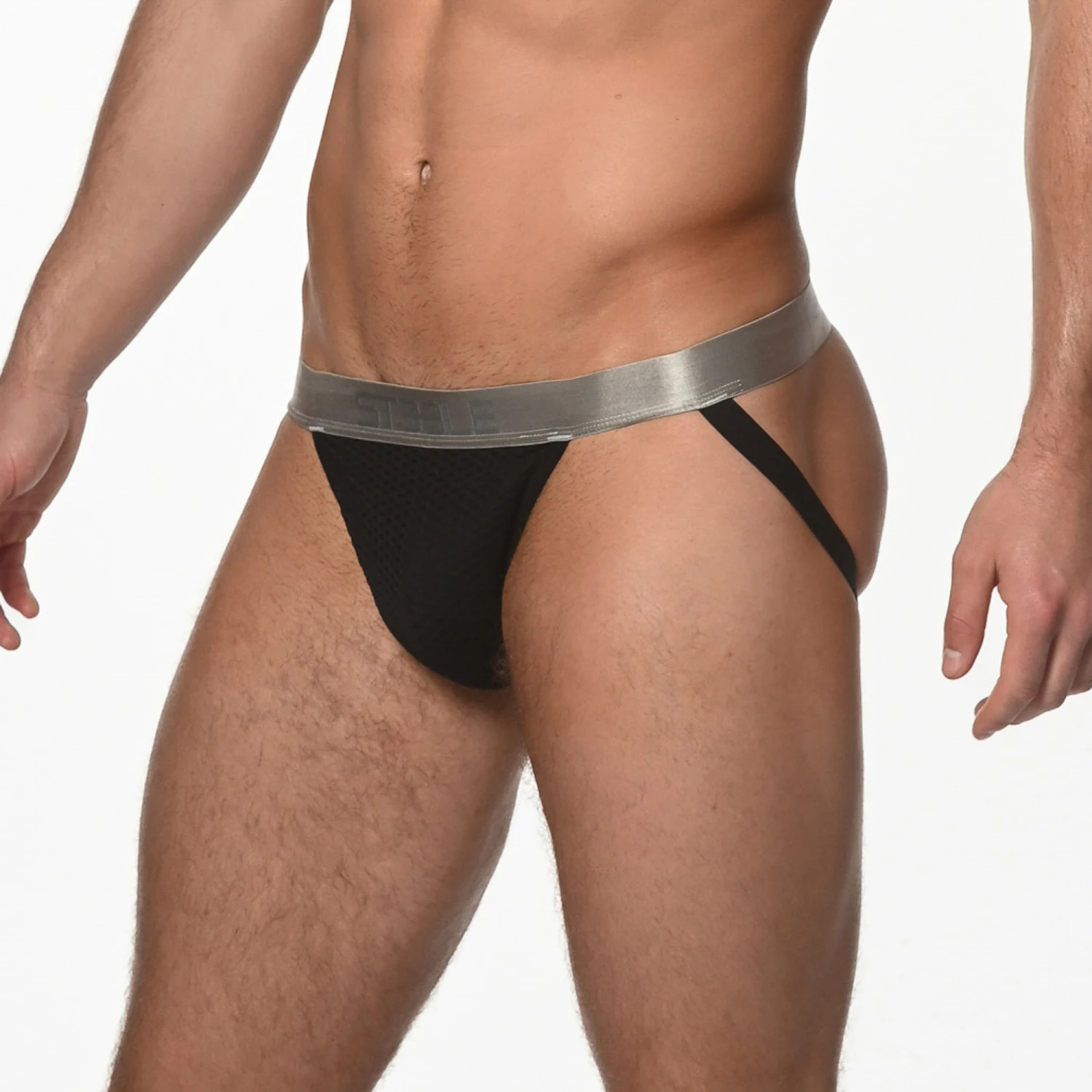 St33le - Diamond Mesh Jockstrap - Black 2 St33le - Diamond Mesh Jockstrap - Black - Image 2
