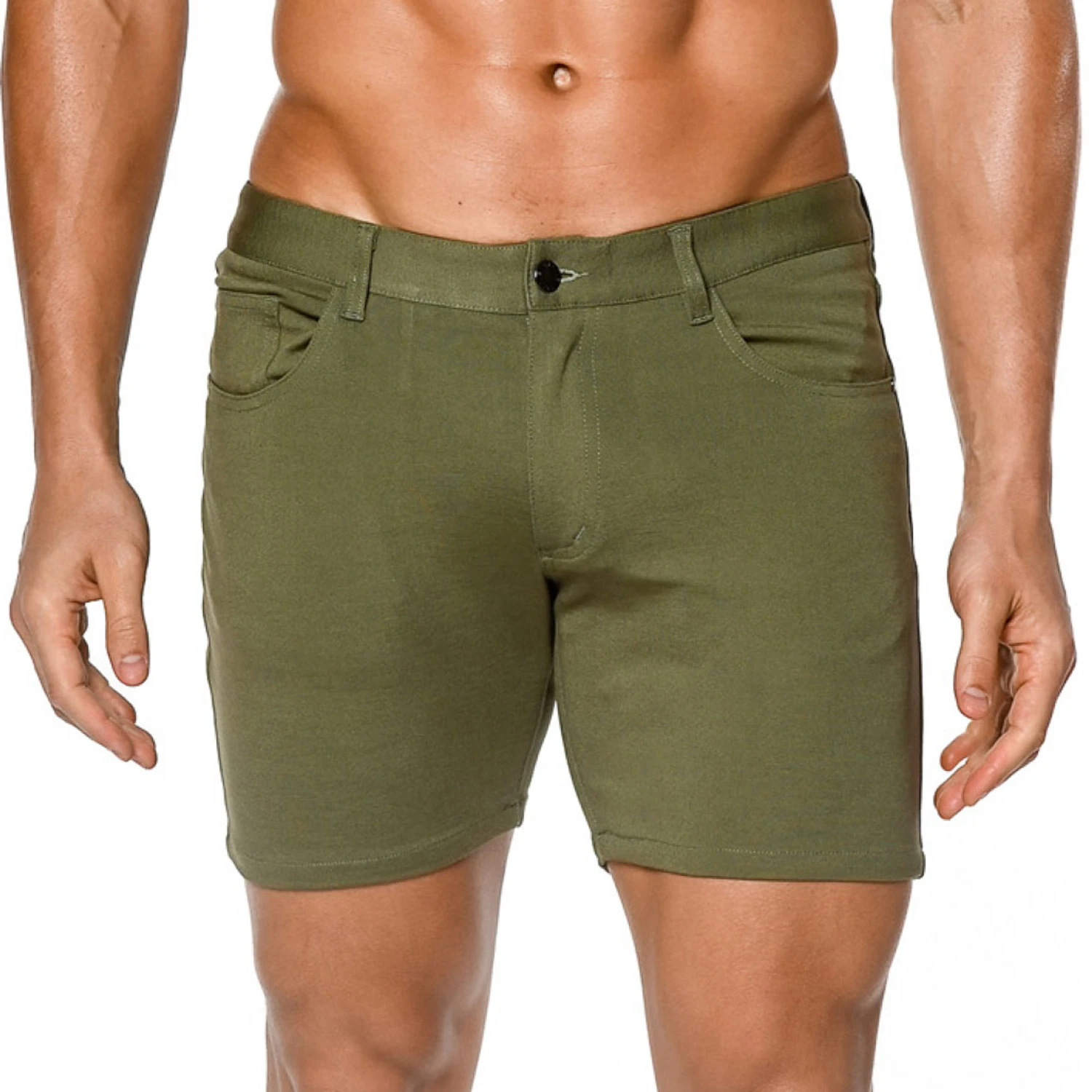 St33le - 5" Stretch Knit Shorts - Kale 1 St33le - 5" Stretch Knit Shorts - Kale
