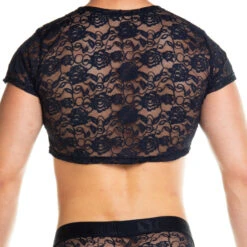 GIGO - Redemotion Lace Crop Top - Black -Men Swimwear Store 70182 B1 93905.1682638508