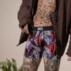 SAXX - VIBE 2-Pack Super Soft Boxer Brief - Tropic Jungle/Asher Waistband -Men Swimwear Store 71372 LS 96326.1692655694