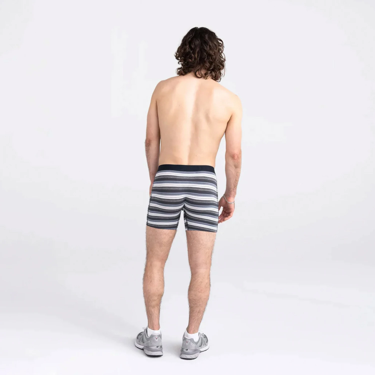 SAXX - VIBE Super Soft Boxer Brief - Freehand Stripe Grey 4 SAXX - VIBE Super Soft Boxer Brief - Freehand Stripe Grey - Image 4