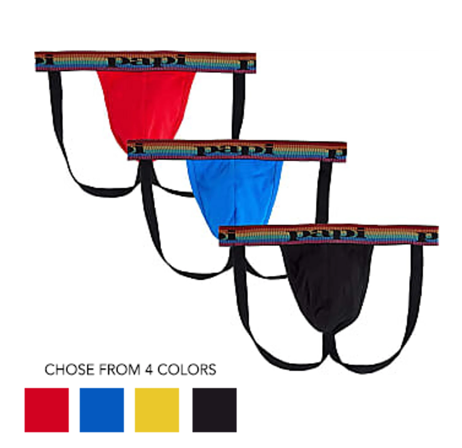 Papi - Pride Cotton Jockstrap - Blue 1 Papi - Pride Cotton Jockstrap - Blue