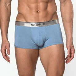 St33le - Bamboo Low Rise Trunk - Dolphin Blue