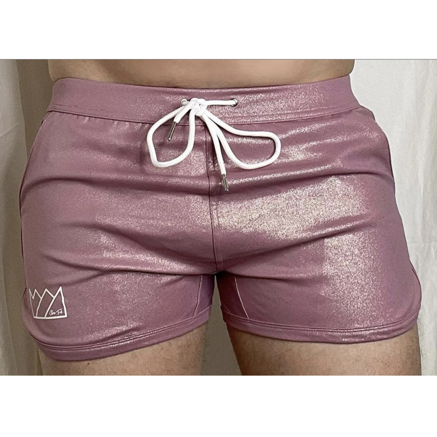 Chris Turk - Glitter Swim Trunk - Pink Glitter 1 Chris Turk - Glitter Swim Trunk - Pink Glitter