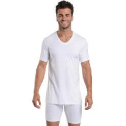 Wood Classic Modal V-Neck - White